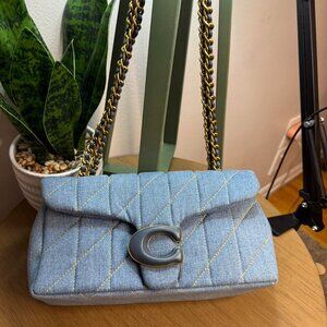 Coach quilted denim tabby 26